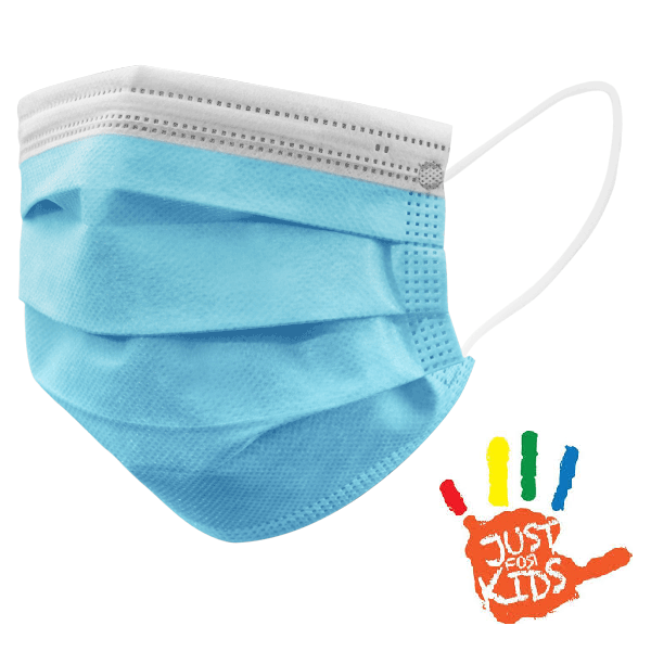 SupVal Mascherina Mascherine Chirurgiche Chirurgica Monouso Azzurra Bambino 10 Pezzi - immagine 2