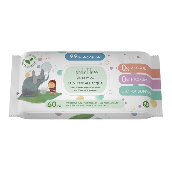 Phitofilos salviette umidificate all’acqua pz. 60 - immagine 2