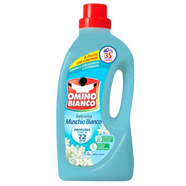 Omino Bianco Detersivo Liquido Muschio Bianco 35 Lavaggi 1,4 L - immagine 2