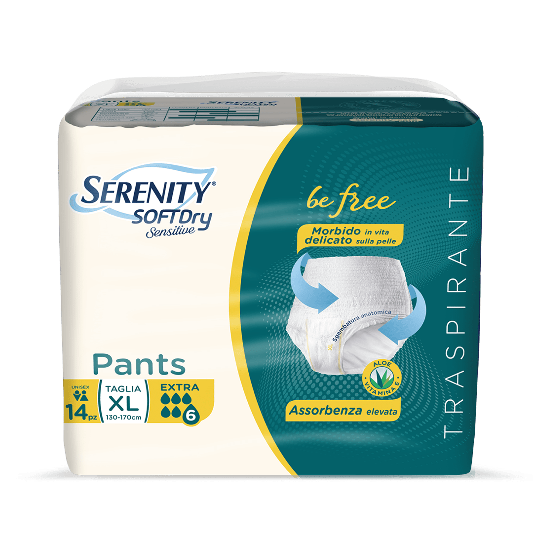 Serenity Soft Dry Sensitive Pants Be Free Slip Pull Up Mutandina Assorbente Extra Taglia XL 14 Pz - immagine 2